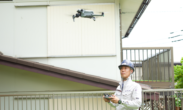 ドローン点検中の様子