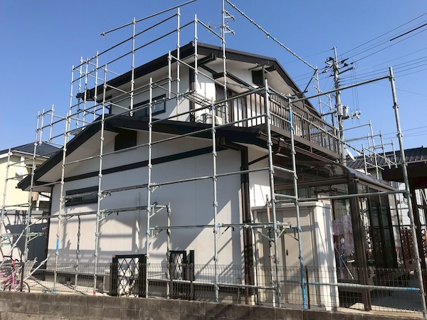磯子区M様邸足場仮設